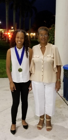 Kaleese, and Elizabeth Blanding-West @ Pompano Beach Middle School 2018 8th Grade Awards Ceremony

